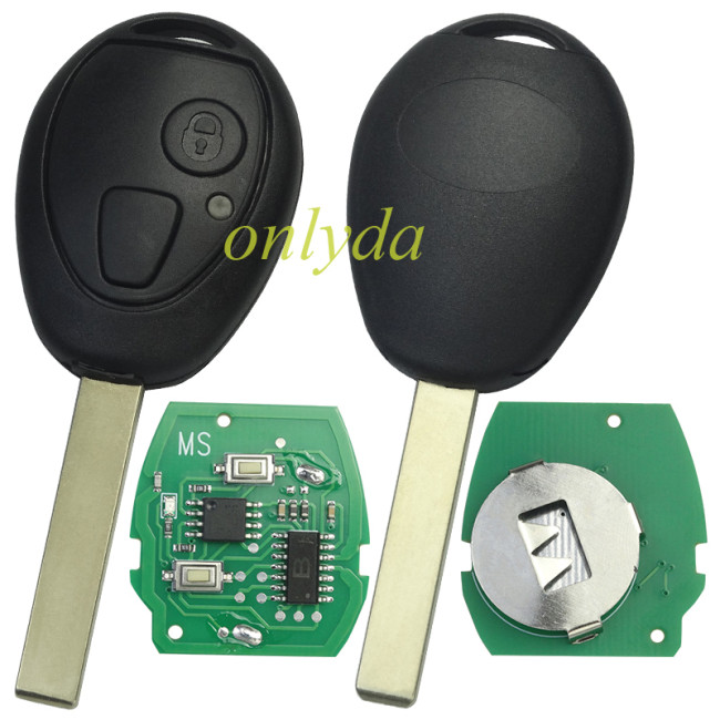 For MINI 2 button remote key with PCF7930AS chip 434mhz/315mhz