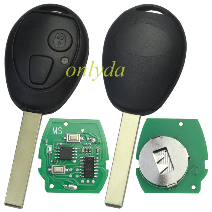 For MINI 2 button remote key with PCF7930AS chip 434mhz/315mhz