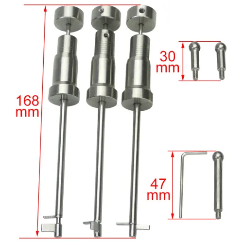Three-piece set of flagpole tools commonly used in safes