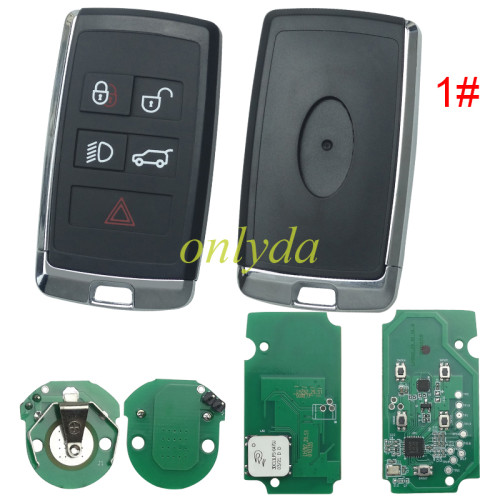 For KYDZ Brand Landrover  smart freelander  4+1 button remote with 315MHZ/434MHZ with  HITAG-PRO(ID49) chip aftermarket 2017-2020 years                           JLR:JK52-15K601-BG(JK52-15K601-XX)  LERA:5AVC13F0