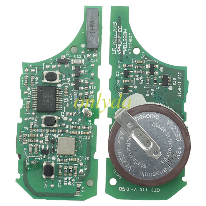 For Landrove 3 button remote key with 434mhz used for Discovery III with  with PCF7941 chip Original PCB with aftermarket shell