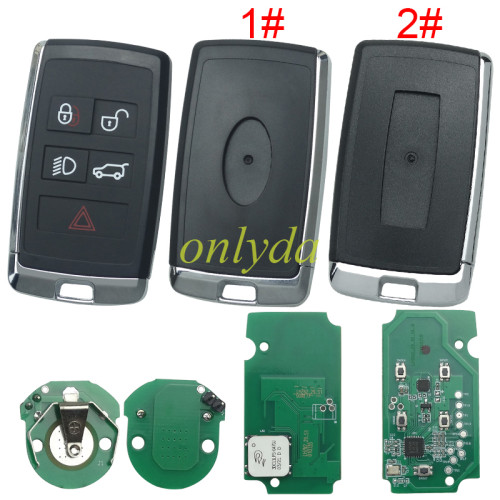 For KYDZ Brand Landrover  smart freelander  4+1 button remote with 315MHZ/434MHZ with  HITAG-PRO(ID49) chip aftermarket 2017-2020 years                           JLR:JK52-15K601-BG(JK52-15K601-XX)  LERA:5AVC13F0