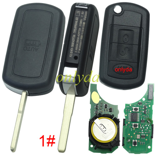 For Landrove 3 button remote key with 315mhz/434mhz  used for discovery III  with PCF7941 chip