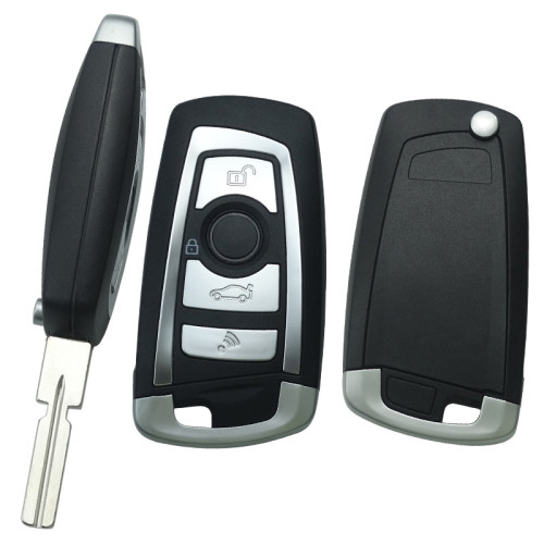 For BMW ews system modified  4 button flip  key blank with 4 track HU58