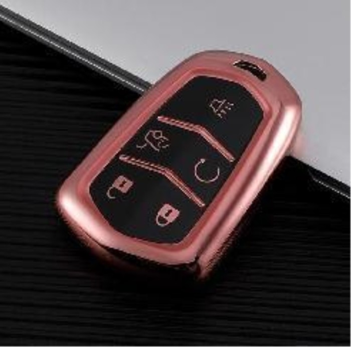 For Cadillac CT6，XT4，XT5，XT6 5 button TPU protective key case , please choose the color
