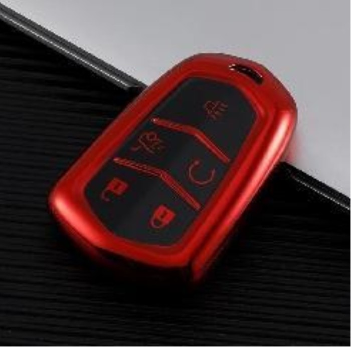For Cadillac CT6，XT4，XT5，XT6 5 button TPU protective key case , please choose the color