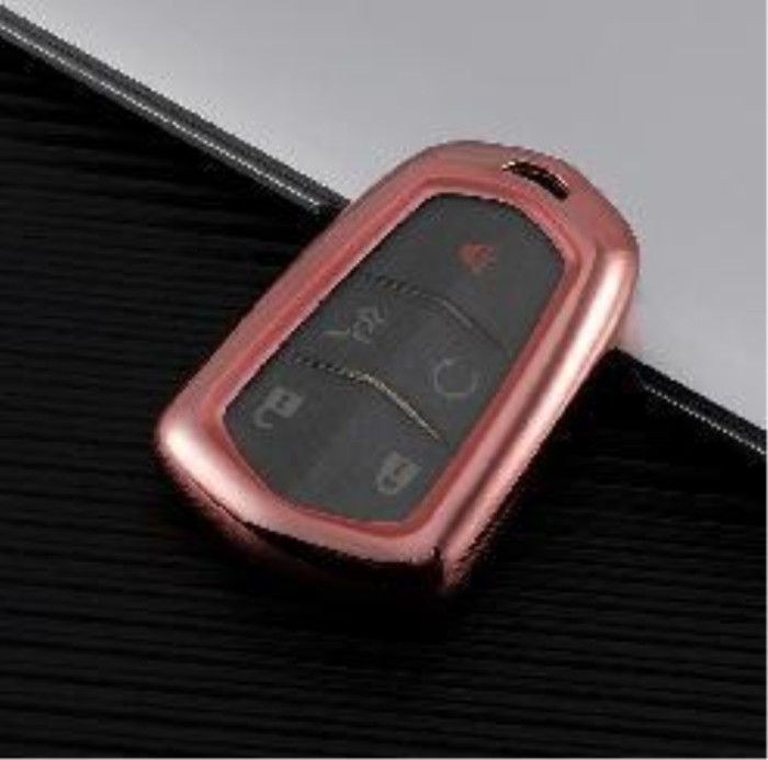 For Cadillac TPU protective key case  black or red color, please choose