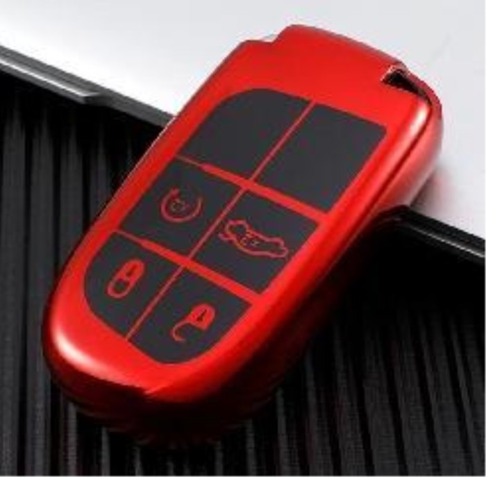 For Jeep, free light, dodge, coolway 4 button TPU protective key case , please choose the color