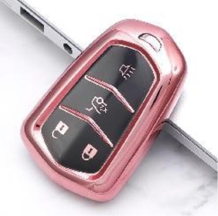 For Cadillac CT6,XT4，XT5,XT6 4 button TPU protective key case , please choose the color