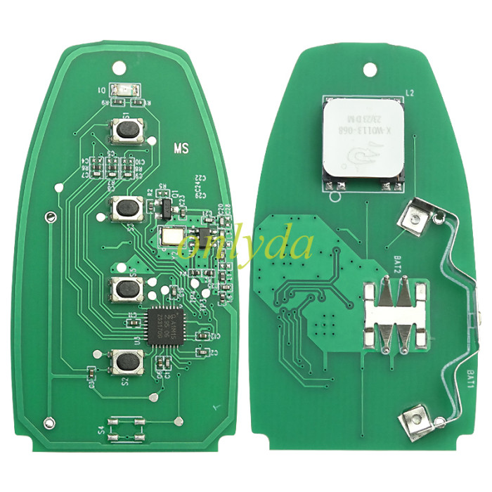 For keyless 3 button remote key with 434mhz with ID49 chip A2C93142100 HSCT-15K601-DC