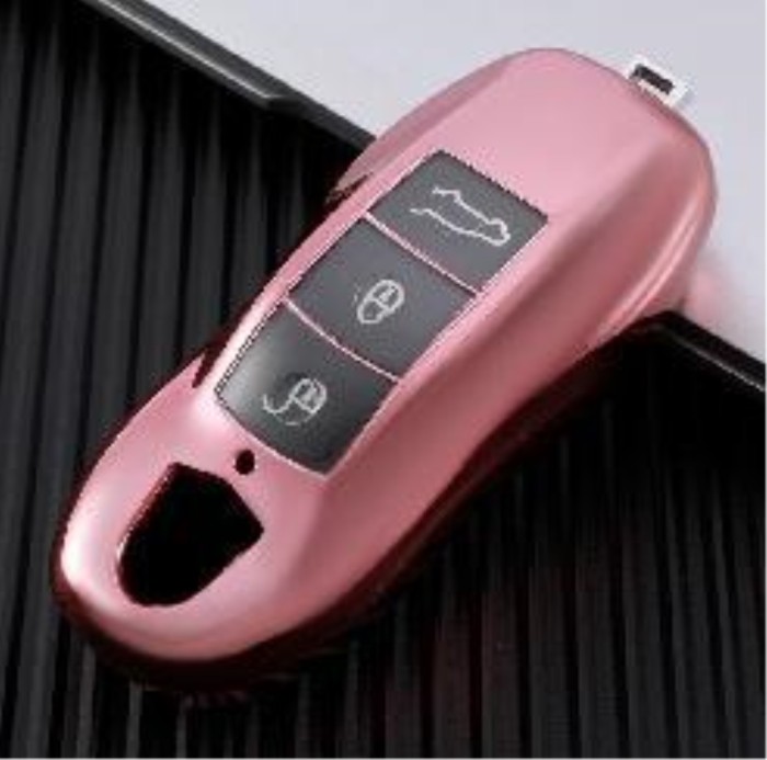 For Porsche TPU protective key case  black or red color, please choose