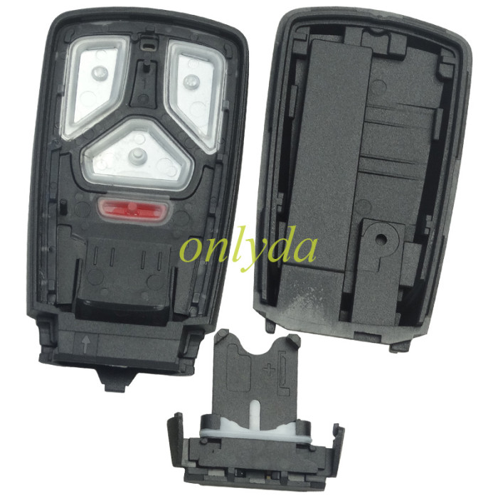For Audi 3+1 button remote key blank with blade with badge