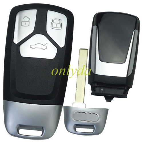 For Audi 3 button remote key blank  with Badge