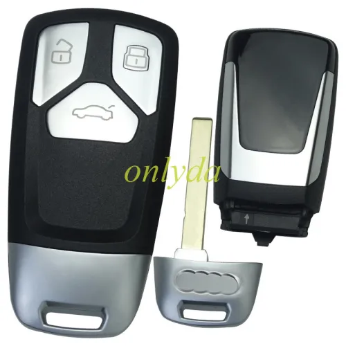 For Audi 3 button remote key blank  with Badge