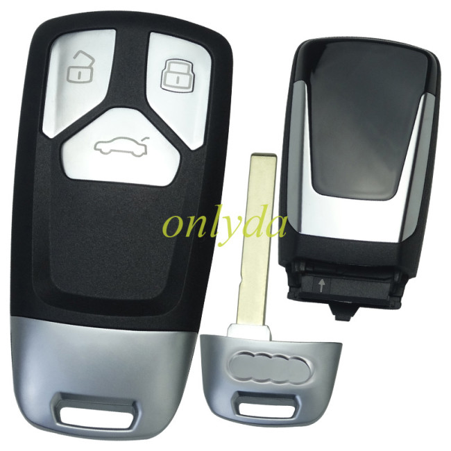 For Audi 3 button remote key blank  with Badge