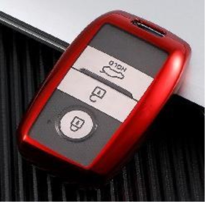 For KIA TPU protective key case  black or red color, please choose