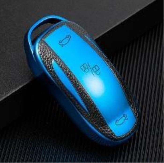 For Tesla MODEL3  MODELS MODELX  3 button TPU protective key case, please choose  the color