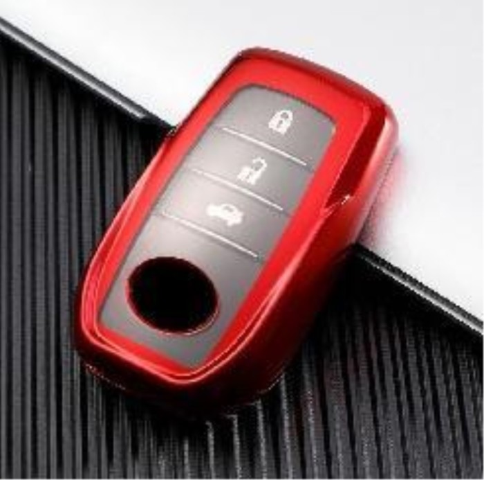 For Toyota TPU protective key case  black or red color, please choose