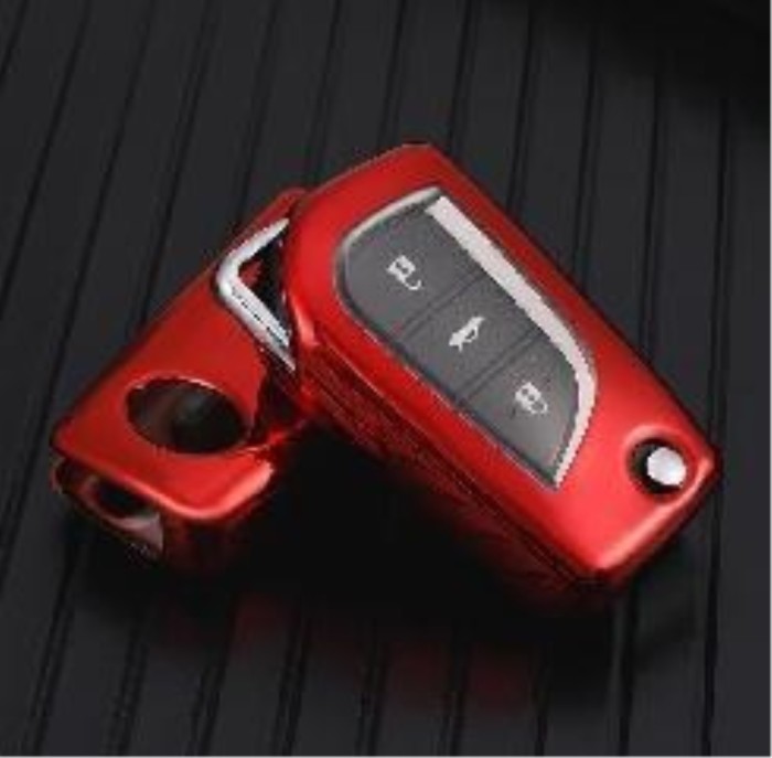 For Toyota TPU protective key case  black or red color, please choose