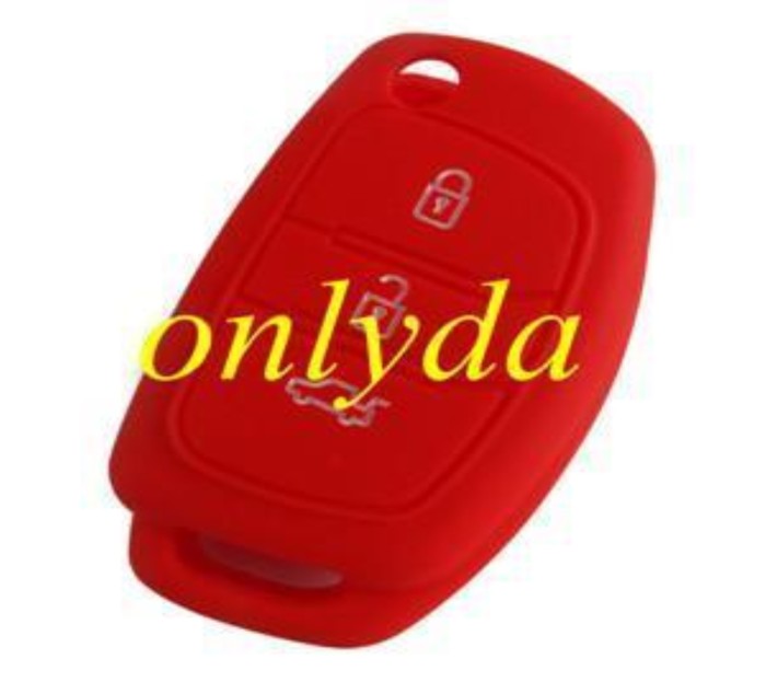 Hyundai 3 button silicon case (Black,Blue ,Red. Please choose the color)