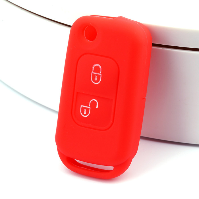 Benz 2 button silicon case (Black,Blue ,Red. Please choose the color)