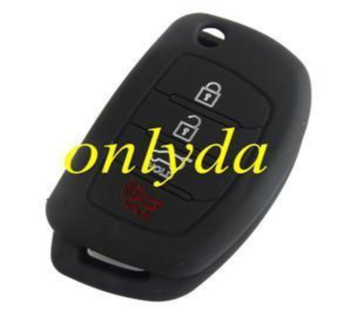 Hyundai 3+1 button silicon case (Black,Blue ,Red. Please choose the color)
