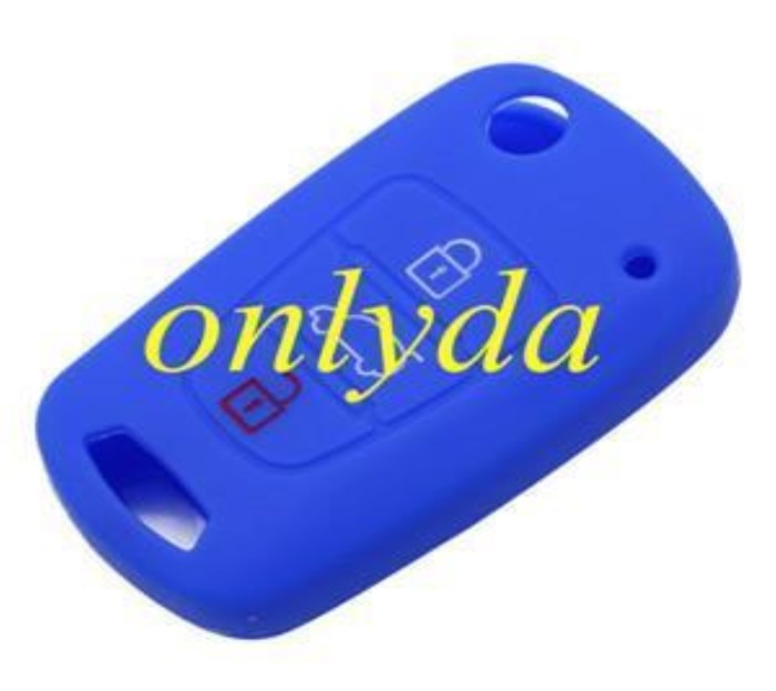 Hyundai 2+1 button silicon case (Black,Blue ,Red. Please choose the color)