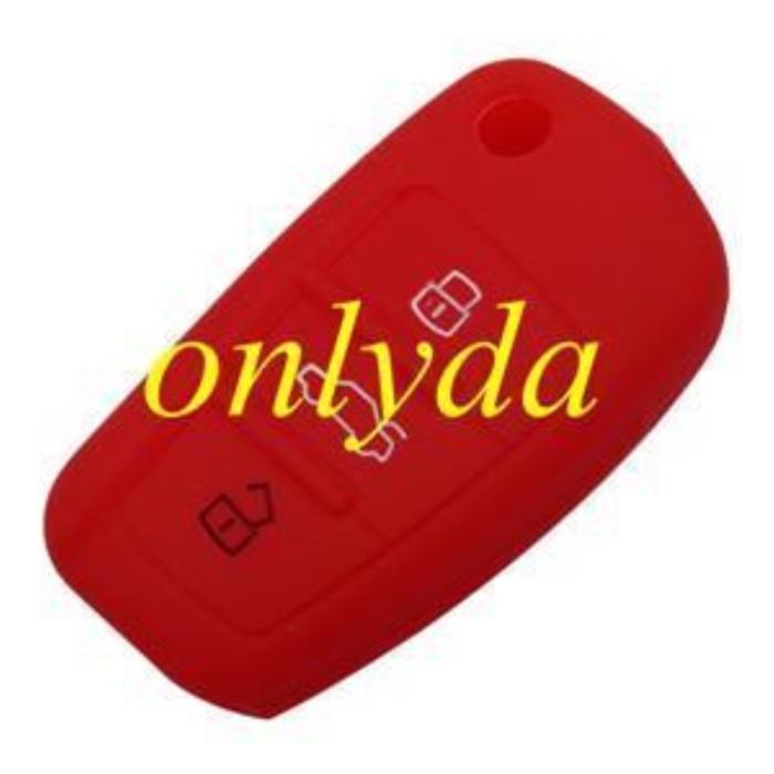 Audi 3 button silicon case (Black,Blue ,Red. Please choose the color)