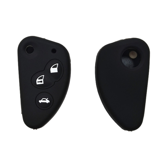 Alfa 3 button silicon key case  （Black）