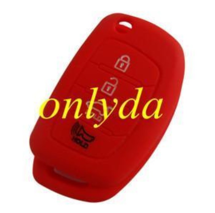 Hyundai 3+1 button silicon case (Black,Blue ,Red. Please choose the color)
