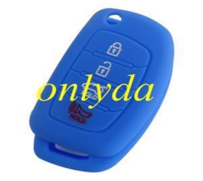 Hyundai 3+1 button silicon case (Black,Blue ,Red. Please choose the color)