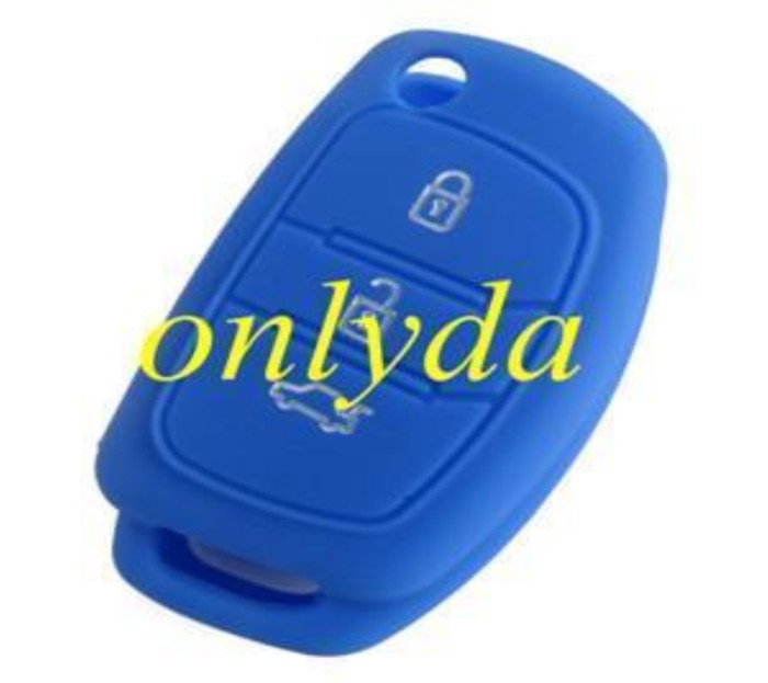 Hyundai 3 button silicon case (Black,Blue ,Red. Please choose the color)