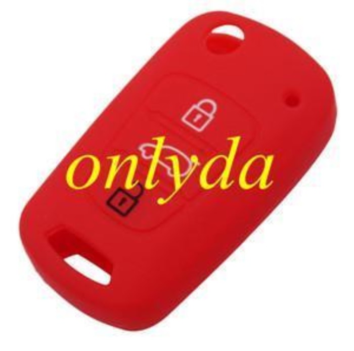 Hyundai 2+1 button silicon case (Black,Blue ,Red. Please choose the color)