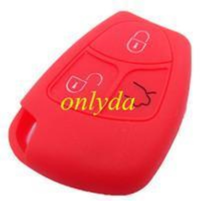Benz 3 button silicon case (Black,Blue ,Red. Please choose the color)