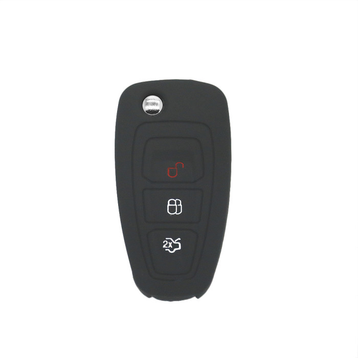 Ford 3 button silicon case (Black,Blue ,Red. Please choose the color)
