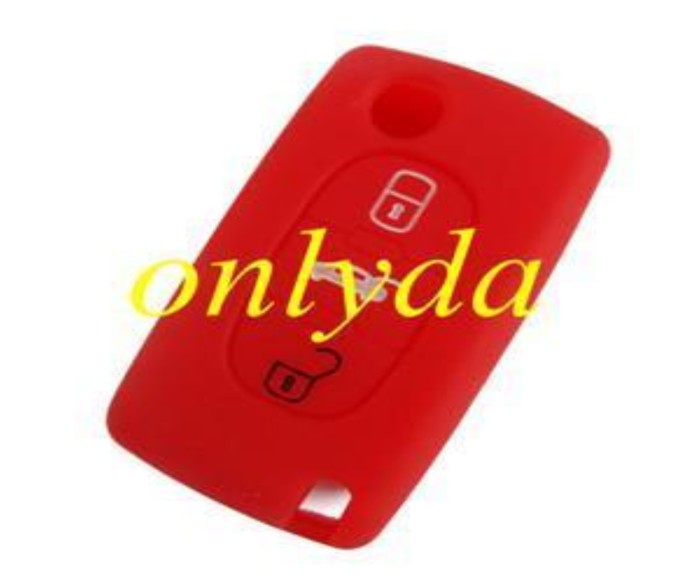 Peugeot 3 button silicon case (Black,Blue ,Red. Please choose the color)