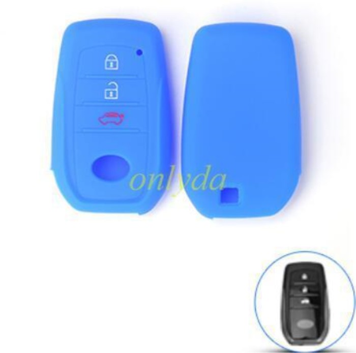 Toyota 2+1 button silicon case （Blue ）