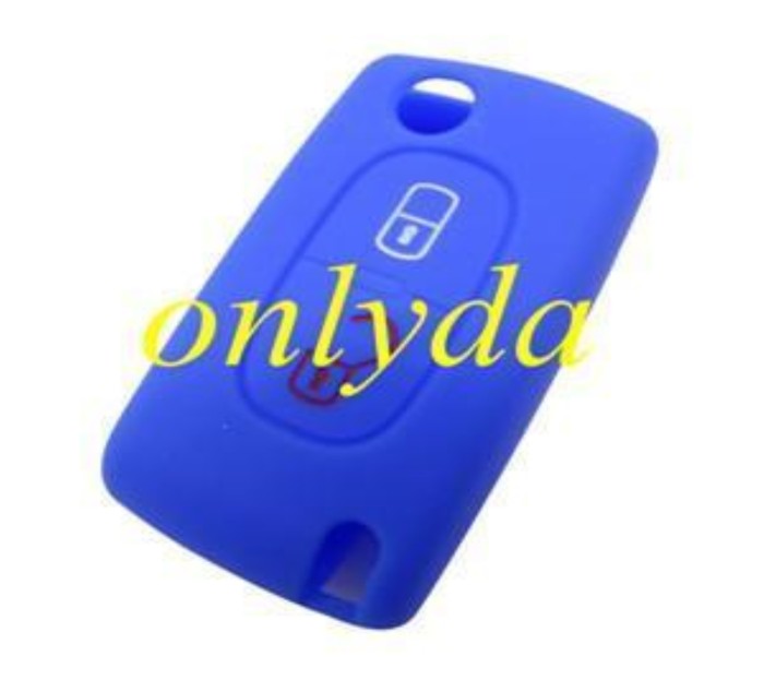 Peugeot 2 button silicon case (Black,Blue ,Red. Please choose the color)