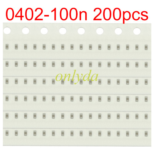 The capacitance 0402-100n  200pcs