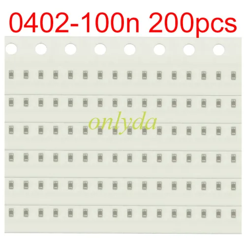 The capacitance 0402-100n  200pcs