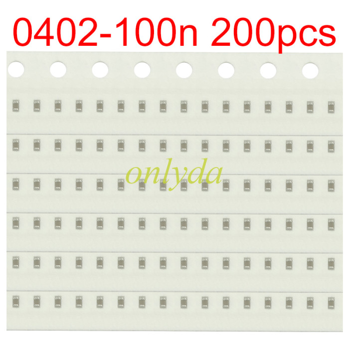 The capacitance 0402-100n  200pcs