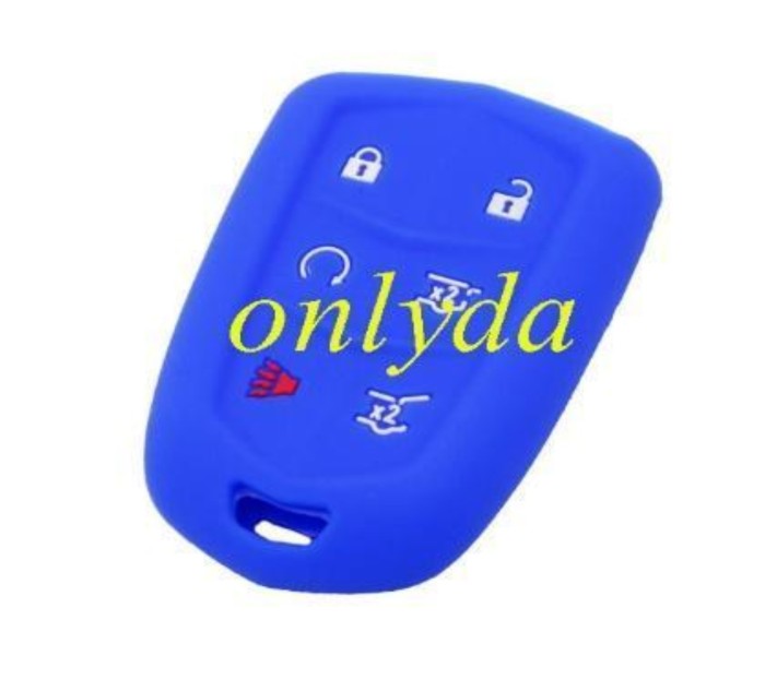For Cadillac 6 button silicon case