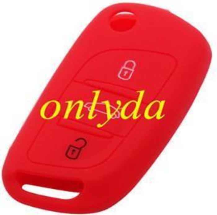 Peugeot, Citroen 3 button silicon case (Black,Blue ,Red. Please choose the color)