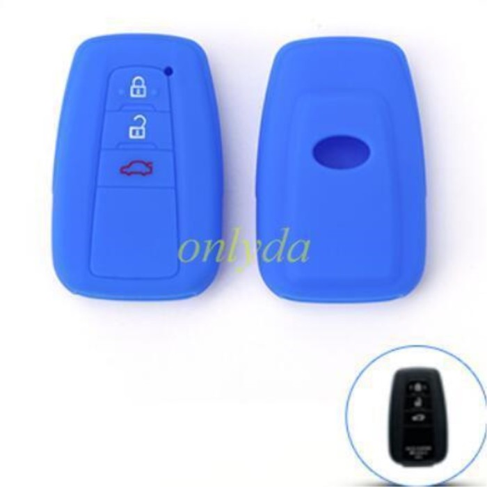 Toyota 2+1 button silicon case （Blue ）
