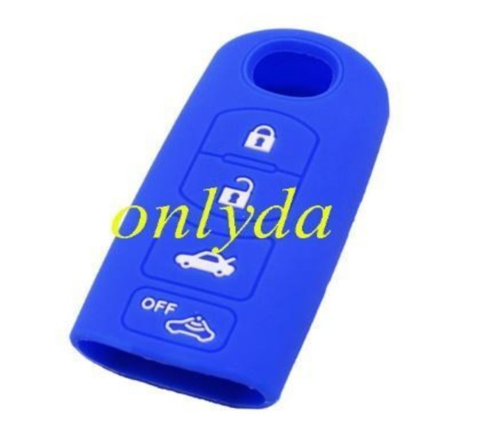 Mazda 4 button  silicon case (Black,Blue ,Red. Please choose the color)