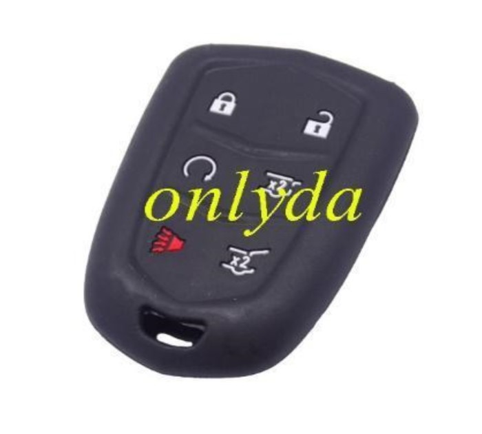 For Cadillac 6 button silicon case