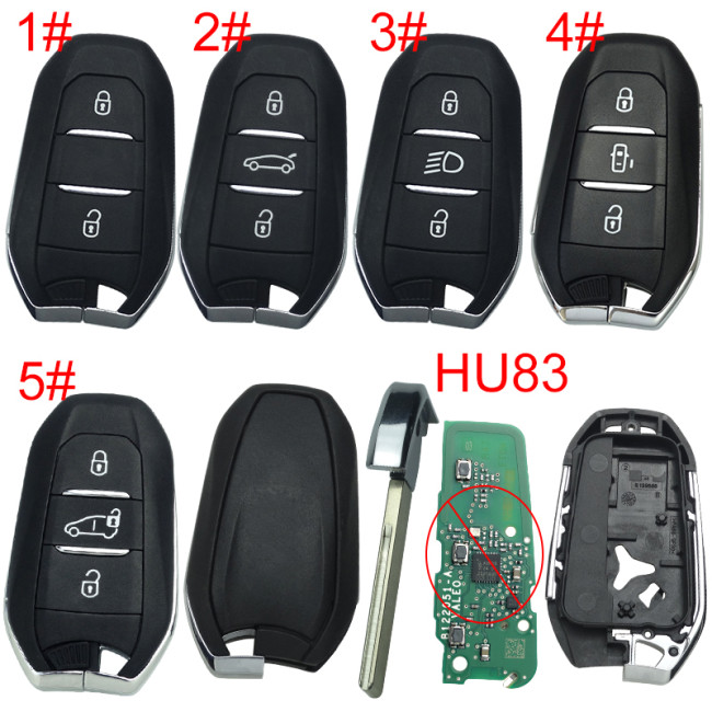 For Opel remote key shell without badge, blade HU83. Pls choose the button type