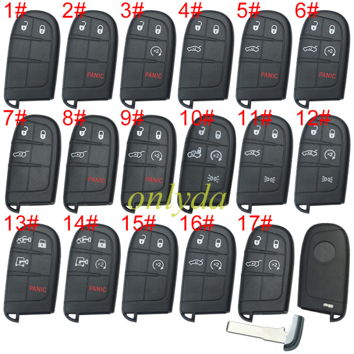 For Fiat  remtoe key blank round badge , pls choose button