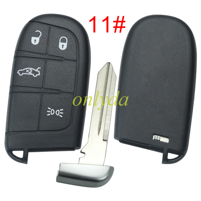 For Chrysler  remote key shell with blade CY24,the key pad can't remove ，without badge , pls choose button