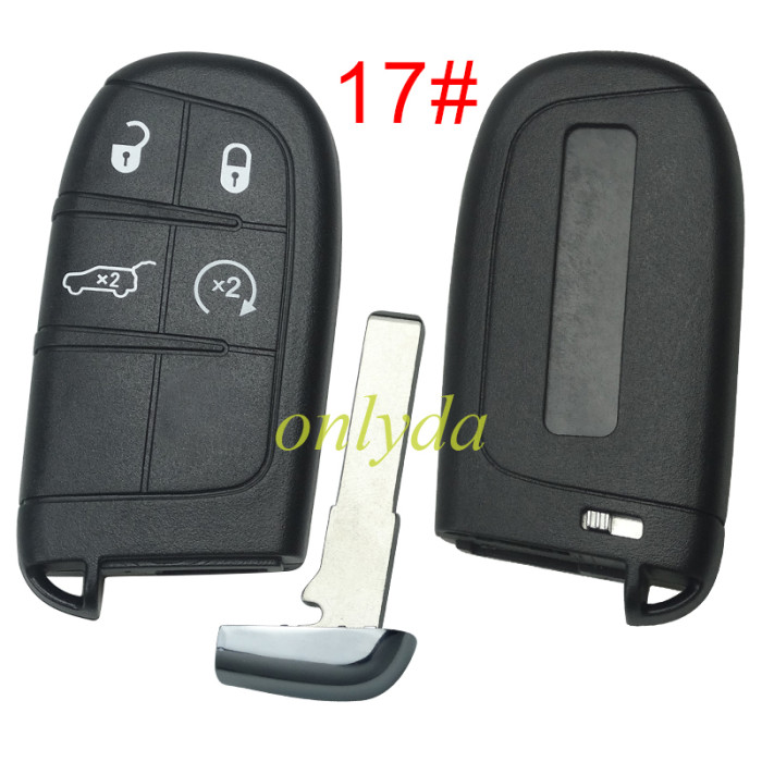 For Chrysler  remote key shell with blade SIP22, with badge , pls choose button